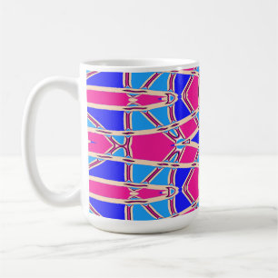 Tasse, Ein lebendiges, mehrfarbiges, nahtloses Mus Kaffeetasse