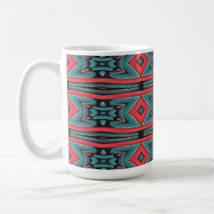 Tasse, Ein lebendiges, mehrfarbiges, nahtloses Mus Kaffeetasse