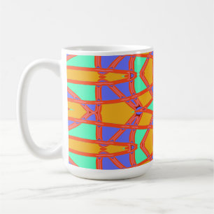 Tasse, Ein lebendiges, mehrfarbiges, nahtloses Mus Kaffeetasse
