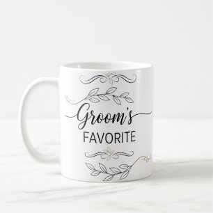 Tasse élégante avec texte de mariage favori du mar