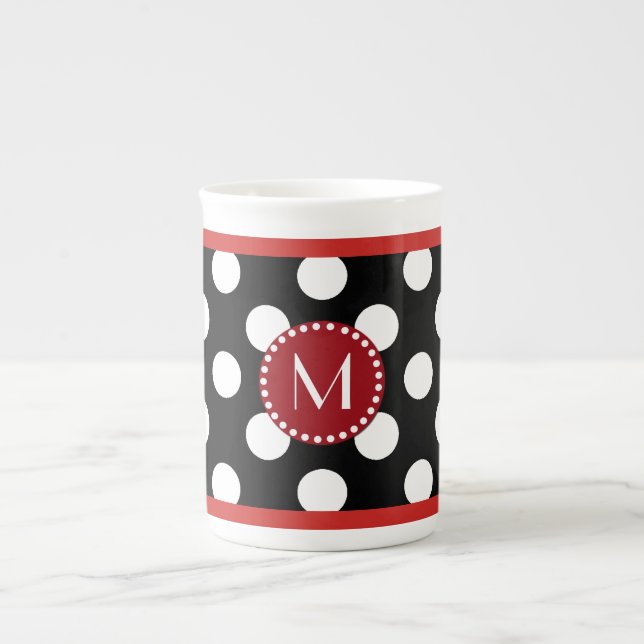 Tasse élégante de porcelaine tendre de monogramme (Devant)