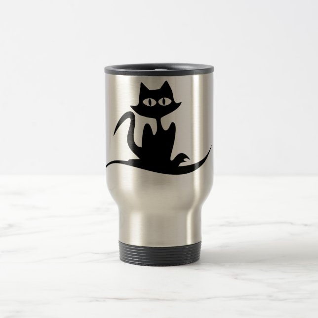 tasse élégante de voyage de chat (Centre)
