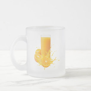 Tasse élégante en verre givré