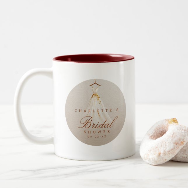 Tasse élégante pour la douche de mariée d'automne  (Avec donut)