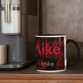 Tasse élégants noms motif personnalisé