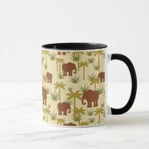 Tasse Éléphants Et Palmiers Au Camouflage