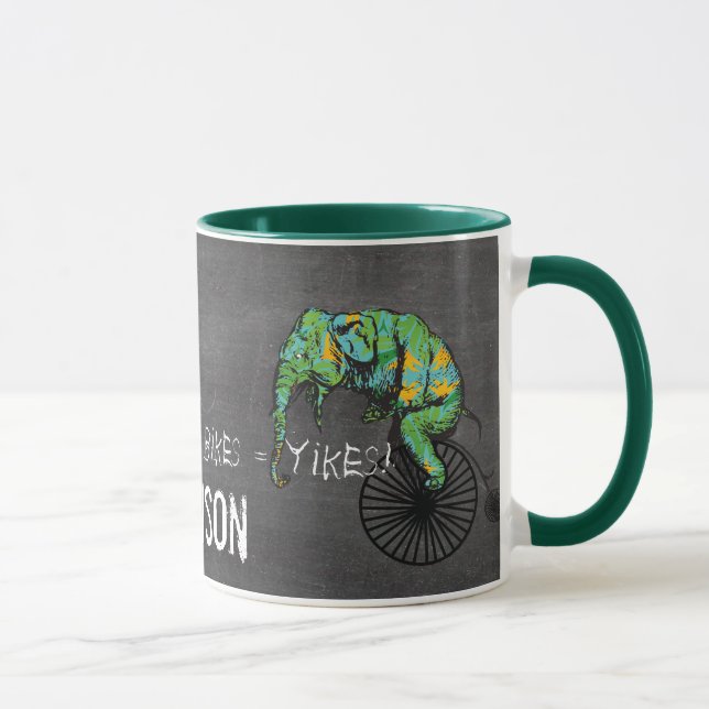Tasse Elephants Plus Vélos Égale YIKES! (Droite)