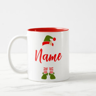 Tasse Elfe Personnalisée, Mug Café de Noël Personn