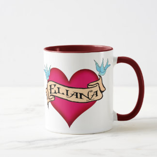 Tasse Eliana - tatouage fait sur commande de coeur