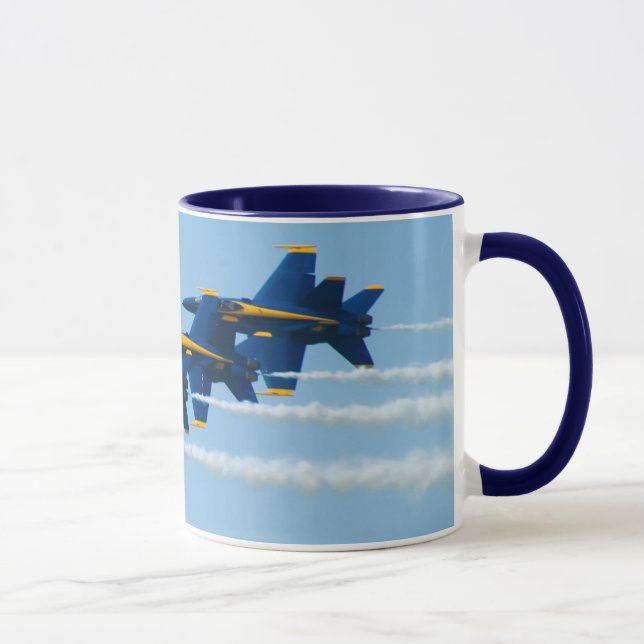 Tasse empilée d'anges bleus (Droite)