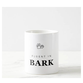 Tasse empreinte de patte amateur de chien drôle pa