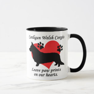 Tasse Empreintes de pattes de congé de Corgis de Galloi