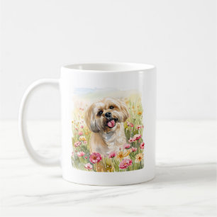 Tasse en aquarelle Lhassa Apso