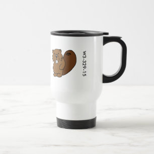 Tasse en bois de castor d'insigne