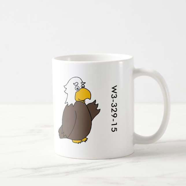 Tasse en bois d'Eagle d'insigne (Droite)