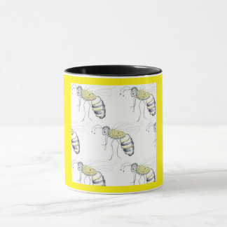Tasse en céramique avec illustration d'abeille - Ç
