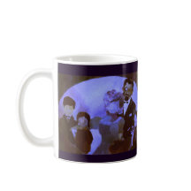 Tasse en céramique avec les beaux-arts violets :