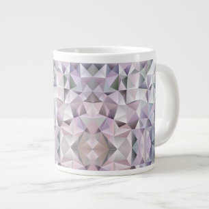 Tasse en céramique blanche avec un motif géométriq