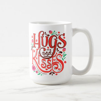 Tasse en céramique « Câlins et baisers » — Floral