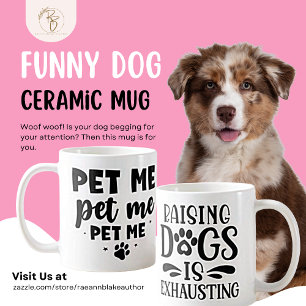 Tasse en céramique 'Caresse-moi' pour amateurs de