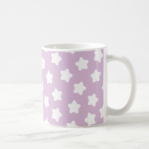 Tasse en céramique classique d'étoile mauve-clai