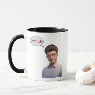 Tasse en céramique d'art numérique unique