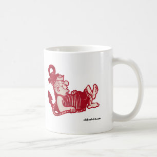 Tasse en céramique de marin somnolent