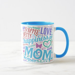 Tasse en céramique de nuage de mot de Betty de
