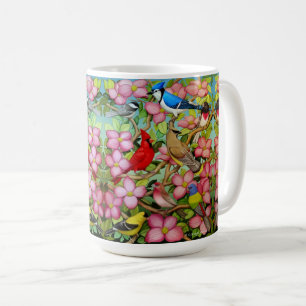 Tasse en céramique d'oiseaux sauvages de jardin