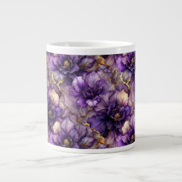 Tasse en céramique géante à encre alcoolique flora