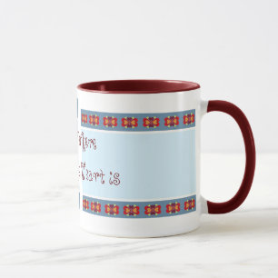Tasse en céramique Hearts Folk Background par Yana