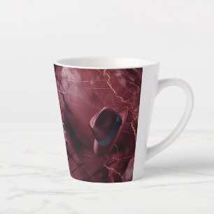 Tasse en céramique Latte Fedora Aubergine Musique