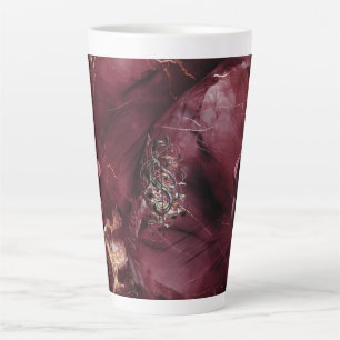 Tasse en céramique Latte Fedora Aubergine Musique