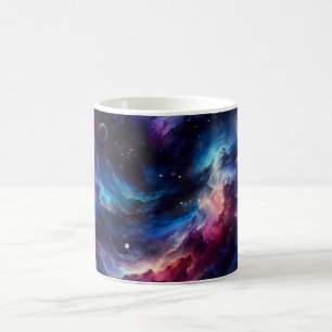 Tasse en céramique nébuleuse cosmique aquarelle ga