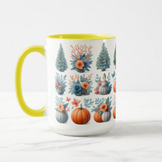 Tasse en céramique saisonnière d'automne et d'hive