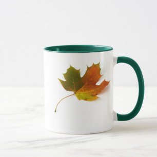 Tasse en céramique sonnante feuille d'érable par P