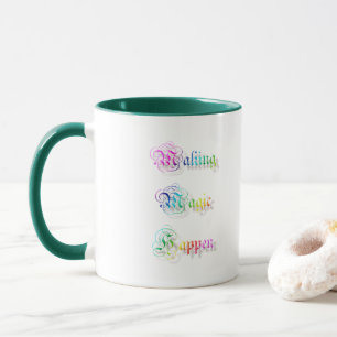 Tasse En faisant la magie produisez-vous. texte