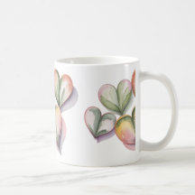 Tasse en forme de cœur de succulente verte
