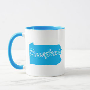 Tasse en forme de l'État de Pennsylvanie