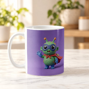 Tasse en forme de super héros alien mignon en argi