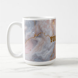 Tasse en marbre à nom personnalisé | Mug à texte d