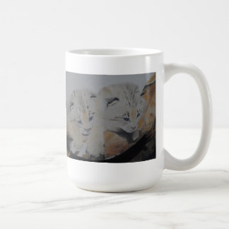 Tasse en pastel d'illustration de peinture de Lynx