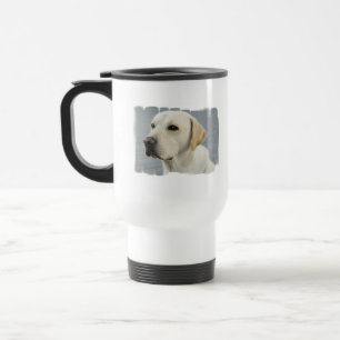 Tasse en plastique de voyage de laboratoire jaune