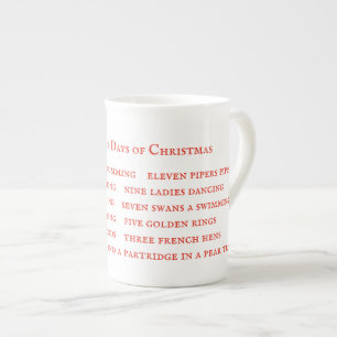 Tasse En Porcelaine 12 JOURS LYRICS Bone China Mug