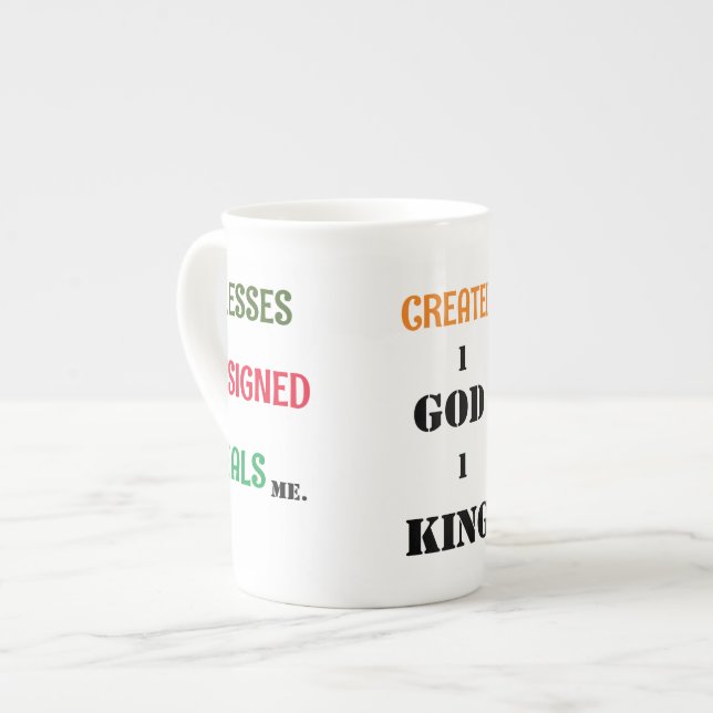 Tasse En Porcelaine 1God1King créé par Collection Specialty Mug (Devant gauche)