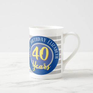 Tasse En Porcelaine 40 ans commémoratif d'anniversaire
