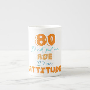 Tasse En Porcelaine 80e anniversaire Gag cadeau