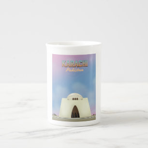 Tasse En Porcelaine Affiche de voyage à Karachi Pakistan