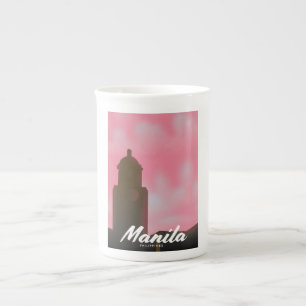 Tasse En Porcelaine Affiche de voyage de Manille Philippines.