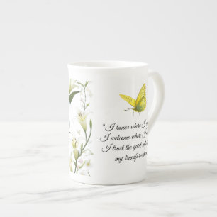 Tasse En Porcelaine Affirmation Papillon jaune Spécialité Mug